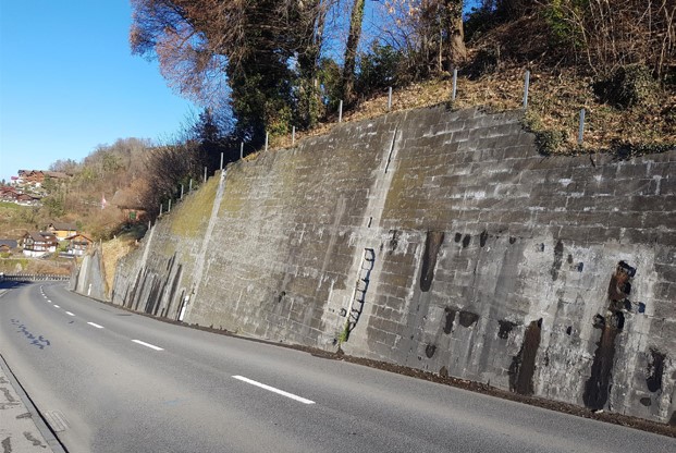 Sanierung Stützmauer Bellevue Gunten-Sigriswil, Copyright Tiefbauamt des Kantons Bern