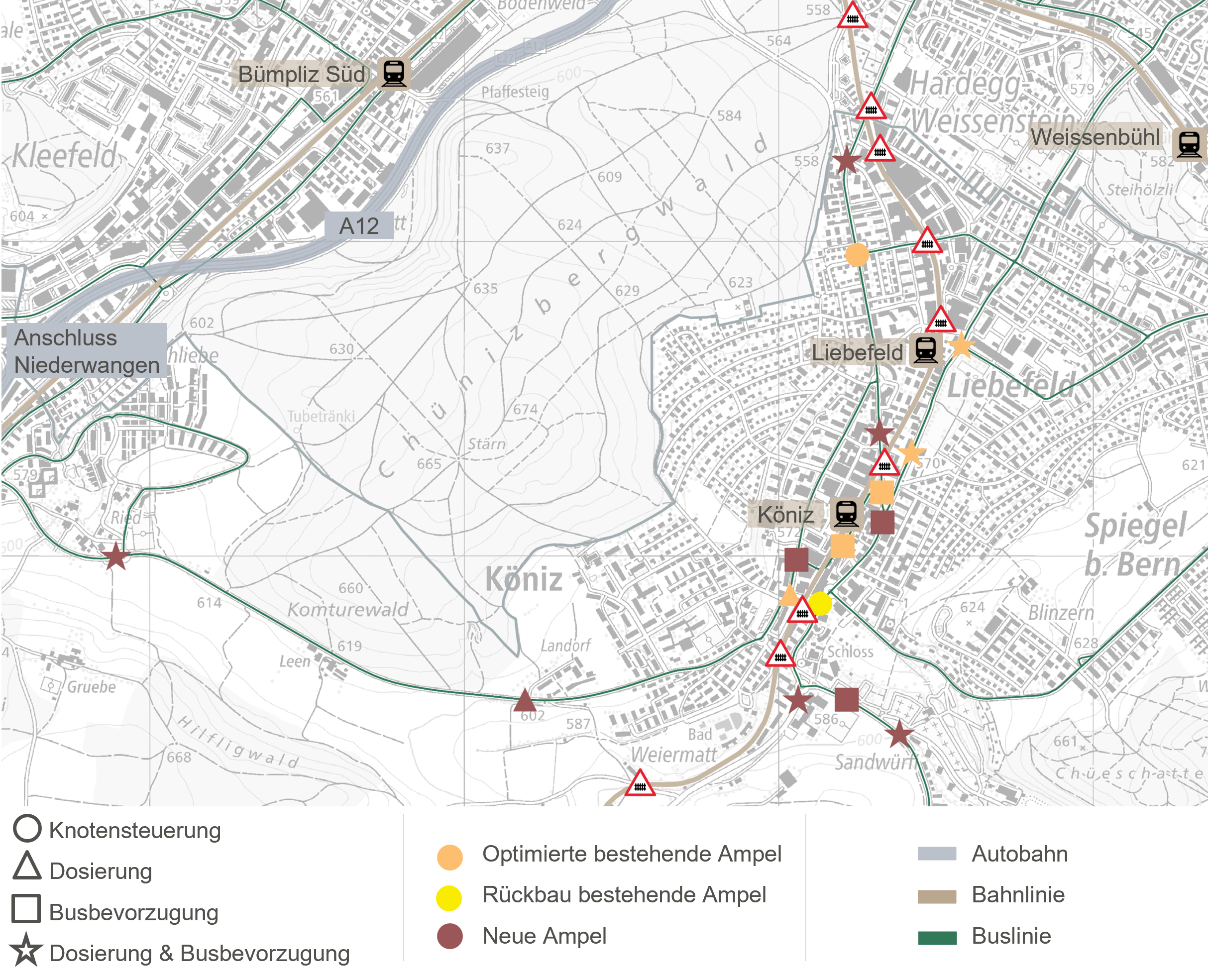 Projekt Verkehrsmanagement Köniz; Tiefbauamt des Kantons Bern; Gemeinde Köniz