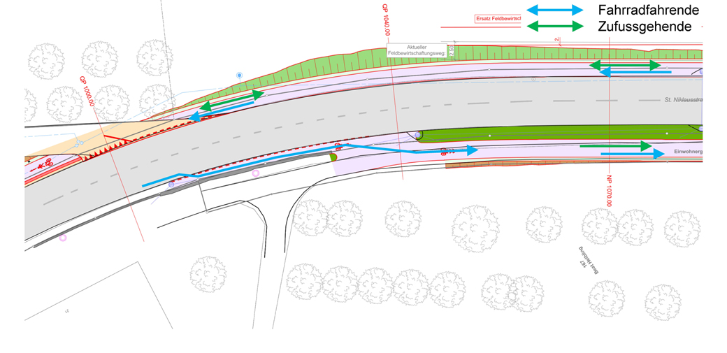 Projekt Radwegverbindung Bellmund - Hermrigen; Tiefbauamt des Kantons Bern