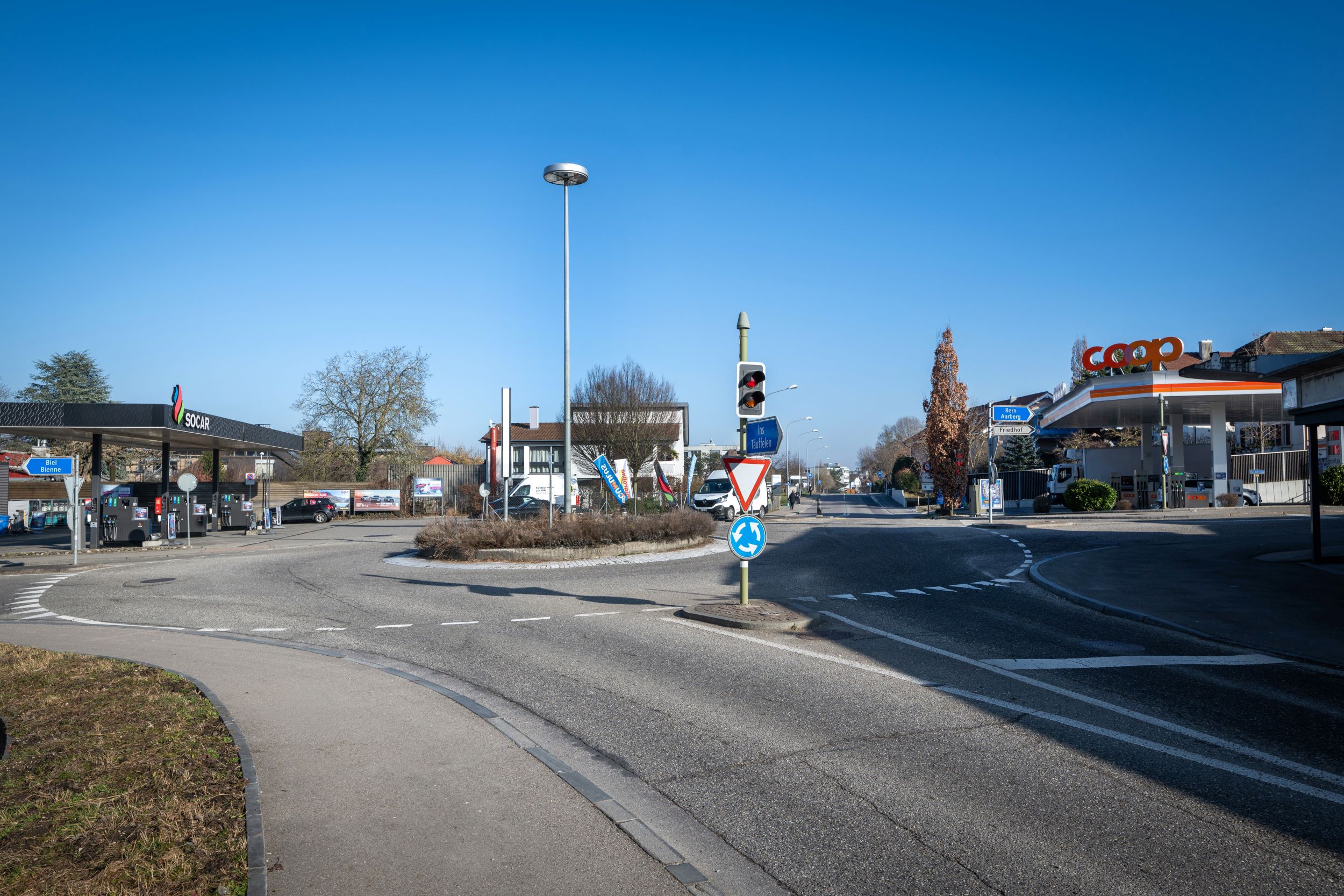 Projekt Sanierung Kreisel Kreuzweg Nidau/Ipsach; Tiefbauamt des Kantons Bern