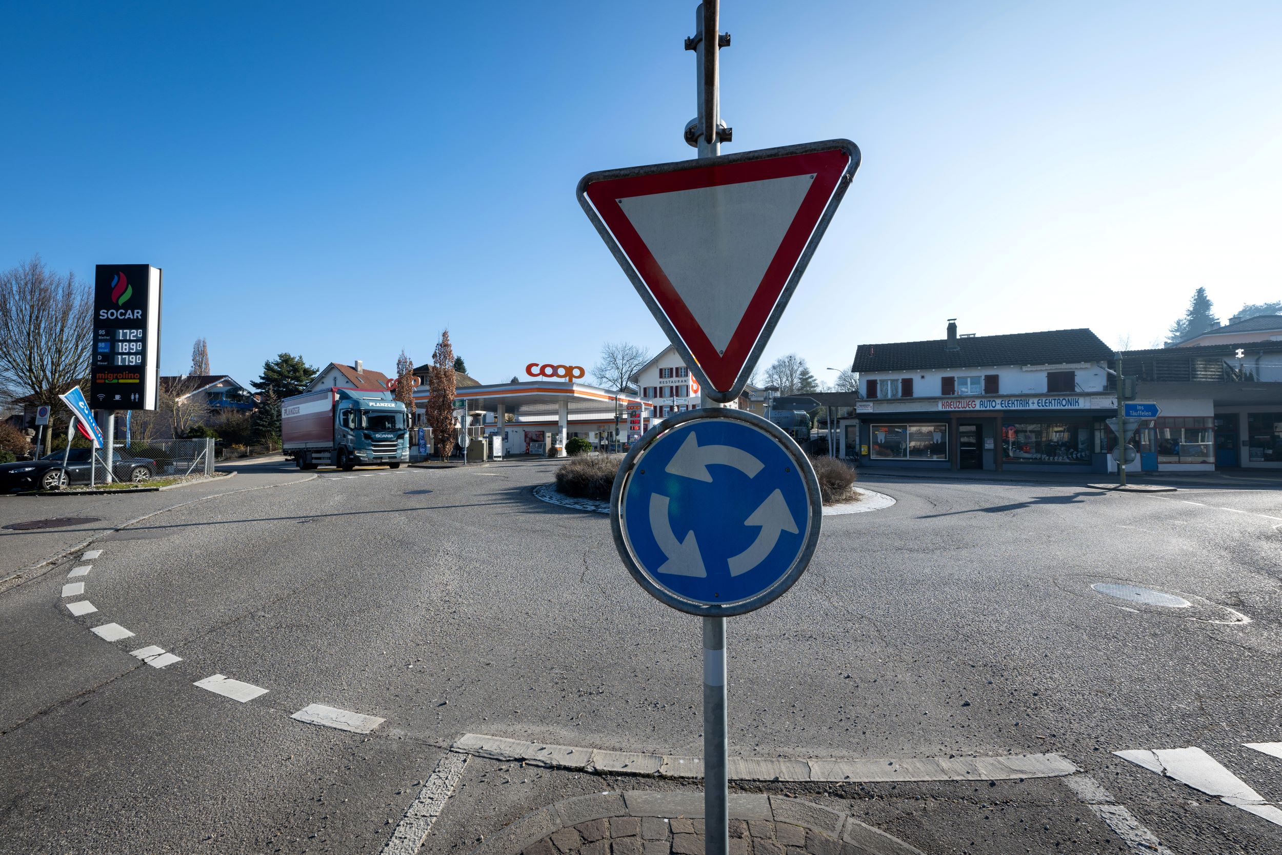 Projekt Sanierung Kreisel Kreuzweg Nidau/Ipsach; Tiefbauamt des Kantons Bern
